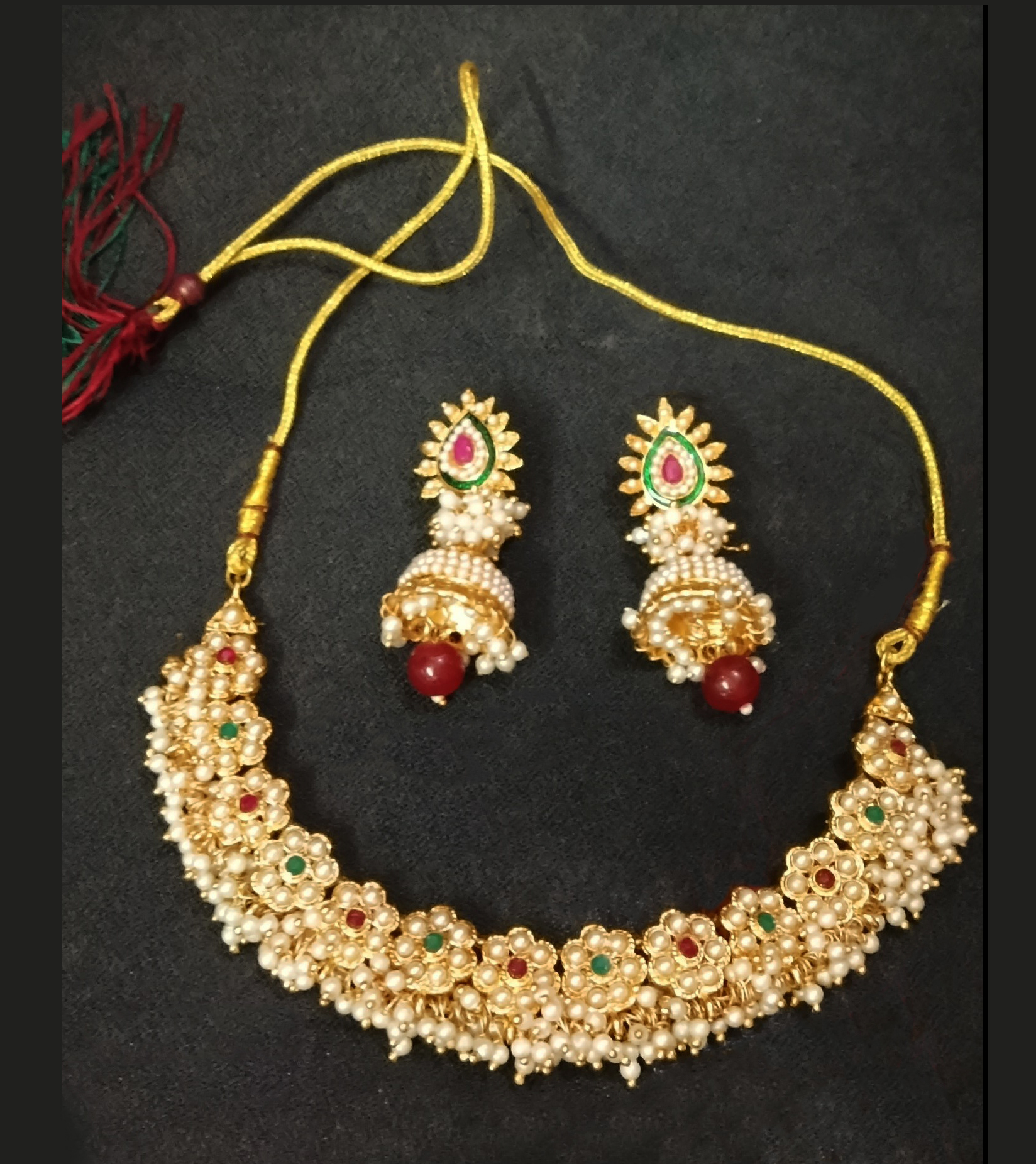 bridal kundan necklace set & maang tikka – antique gold traditional jewellery bridal kundan necklace set & maang tikka – antique gold traditional jewellery