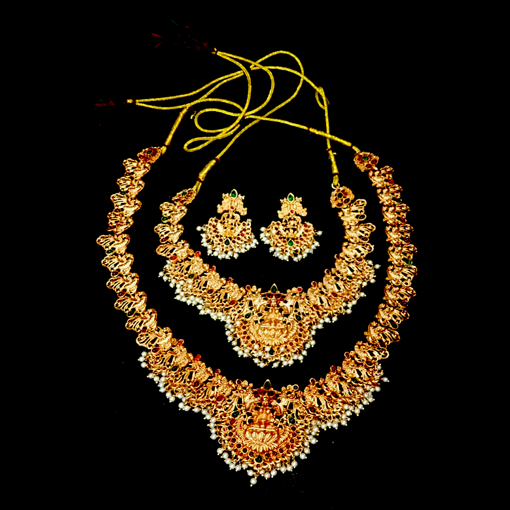double necklace set for women – designer imitation jewellery double necklace set for women – designer imitation jewellery