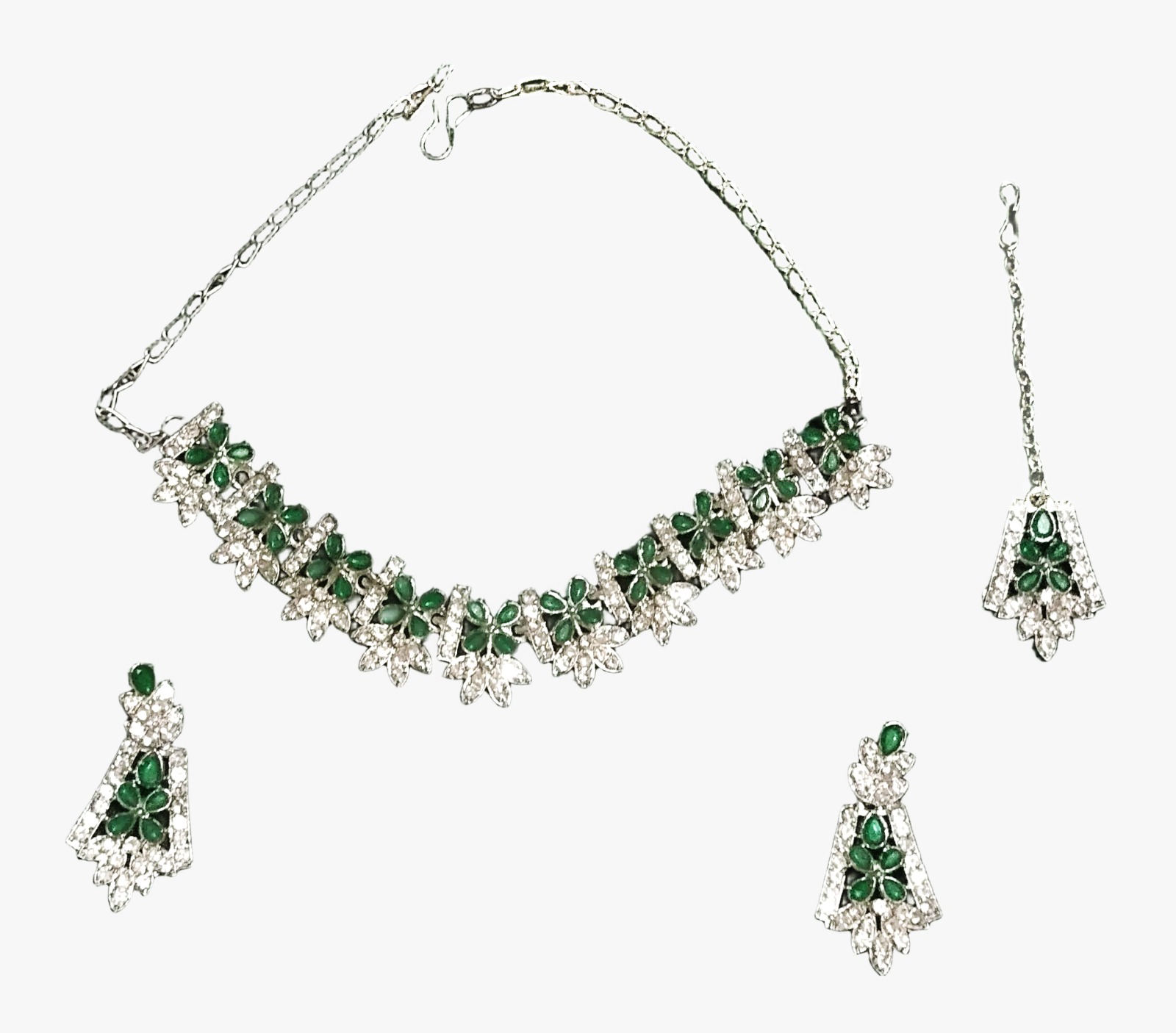 Necklace & Earring Set & Mang Tika Necklace & Earring Set & Mang Tika