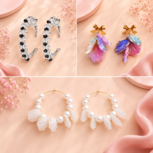chic western statement hoop and drop earring combo set (pack of 3 pairs)