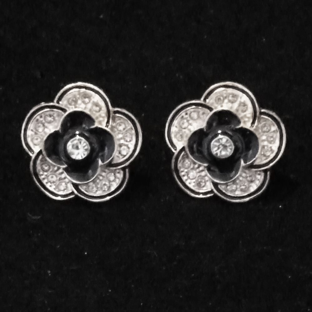 black diamond artificial stud earrings for women black diamond artificial stud earrings for women