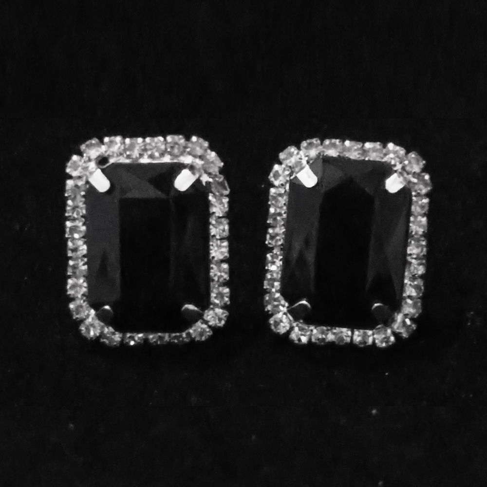 black diamond artificial stud earrings for women black diamond artificial stud earrings for women