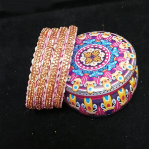 New Arrival sparkling pink glitter plastic bangle set for women | stylish ethnic fashion bangles