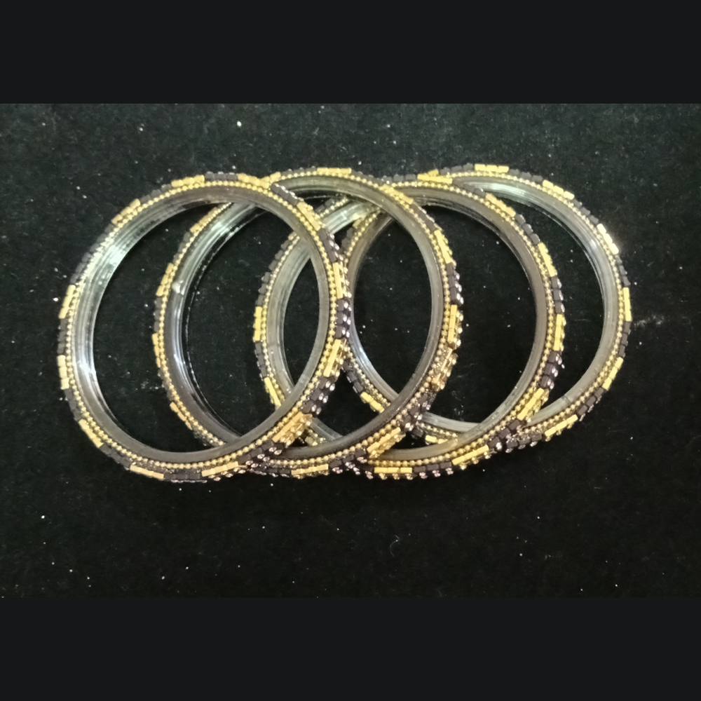 elegant black & gold stone plastic bangle set for women | traditional party wear bangles elegant black & gold stone plastic bangle set for women | traditional party wear bangles