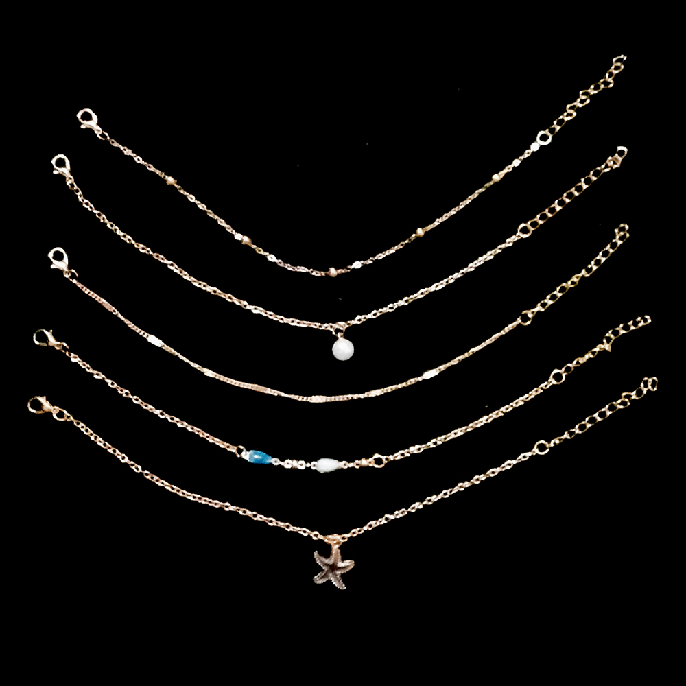 women's fashion jewellery combo set | 3 delicate necklaces & 2 charm bracelets | minimalist accessories set women's fashion jewellery combo set | 3 delicate necklaces & 2 charm bracelets | minimalist accessories set