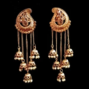 New Arrival traditional kashmiri style jhumka earrings gold plated imitation jewellery