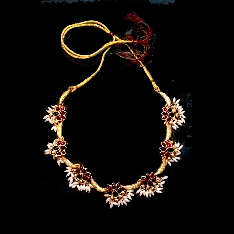 artificial floral necklace & earrings set – multicolour traditional jewellery artificial floral necklace & earrings set – multicolour traditional jewellery